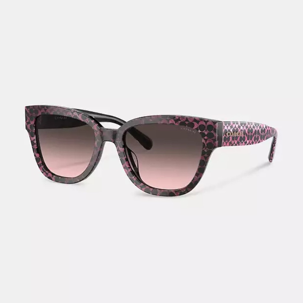 Coach Full Fit Signature Round Sunglasses
